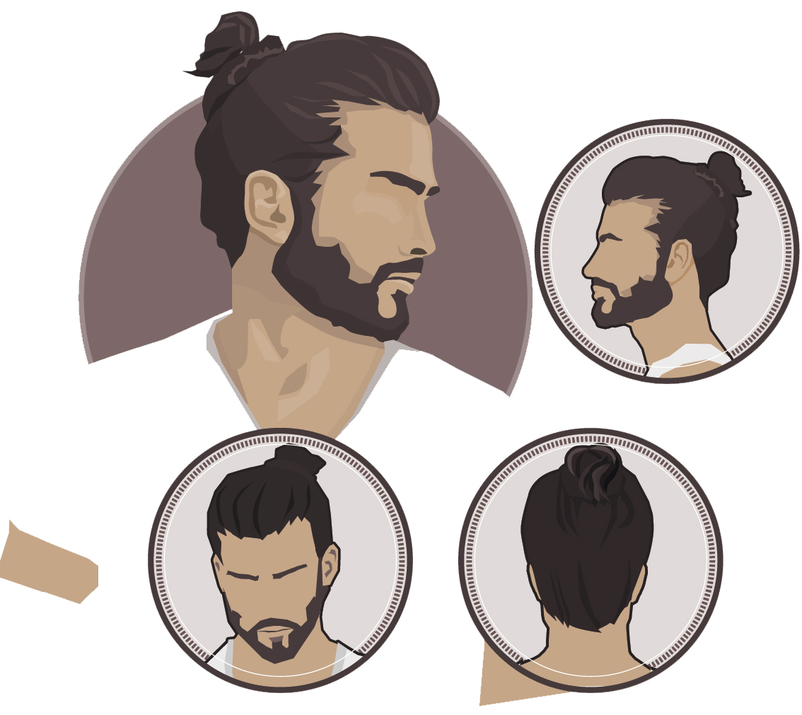 Мужские причёски с хвостикомреференс