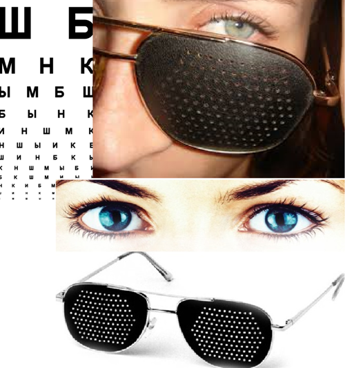 Exerciții pentru ochi cu ochelari perforați